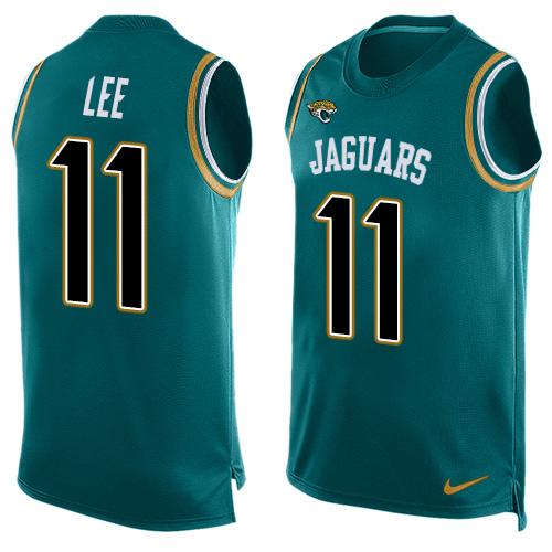 Nike Jaguars #11 Marqise Lee Teal Green Team Color Men's Stitched NFL Limited Tank Top Jersey - Click Image to Close